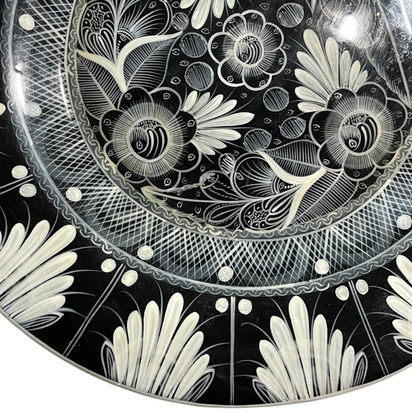 Vintage 1970s Barro Brunido Decorative Ceramic Wall Plate 12.5" - Hand Painted - Picture 5 of 8